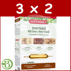 Pack 3x2 Shiitake, Reishi y Maitake 20 Ampollas Superdiet