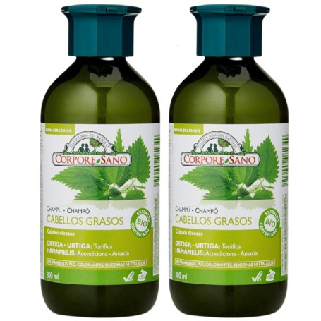 Champú para Cabellos Grasos 300+300Ml Corpore Sano