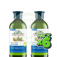 Pack 6x Champú Anticaspa 300+300Ml Corpore Sano