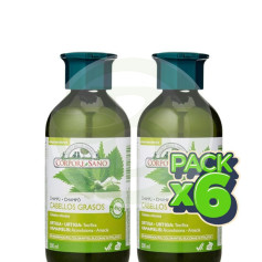 Pack 6x Champú para Cabellos Grasos 300+300Ml Corpore Sano