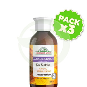 Pack 3x Acondicionador Cabellos Teñidos sin Sulfatos 300Ml Corpore Sano