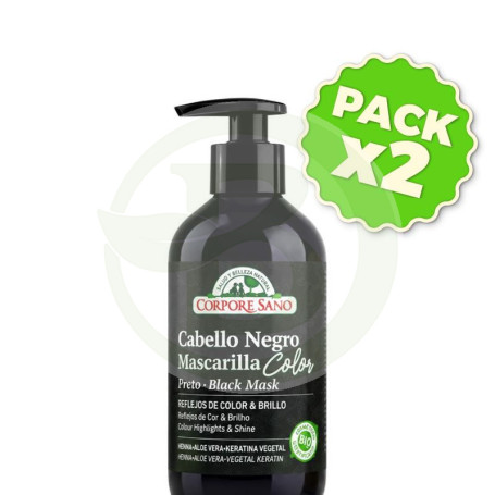 Pack 2x Mascarilla para Cabello Negro 280Ml Corpore Sano