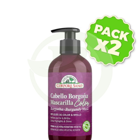 Pack 2x Mascarilla para Cabello Borgoña 280Ml Corpore Sano