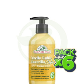 Pack 6x Mascarilla para Cabello Rubio 280Ml Corpore Sano