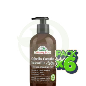 Pack 6x Mascarilla para Cabello Castaño 280Ml Corpore Sano