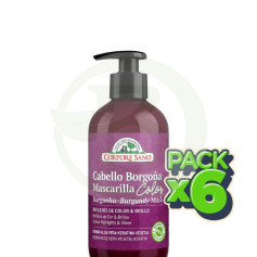 Pack 6x Mascarilla para Cabello Borgoña 280Ml Corpore Sano