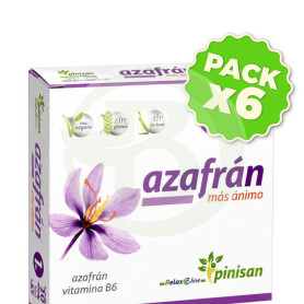 Pack 6x Azafrán Más Ánimo 30 Cápsulas Pinisan
