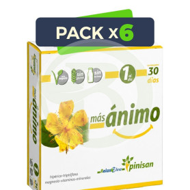 Pack 6x Más Ánimo 30 Cápsulas Pinisan