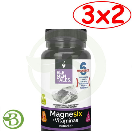 Pack 3x2 Magnesix 60 Comprimidos Nova Diet