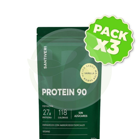 Pack 3x Protein 90 Vainilla 300G Santiveri