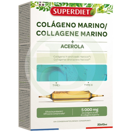 Colageno Marino con Acerola 20 Ampollas Superdiet