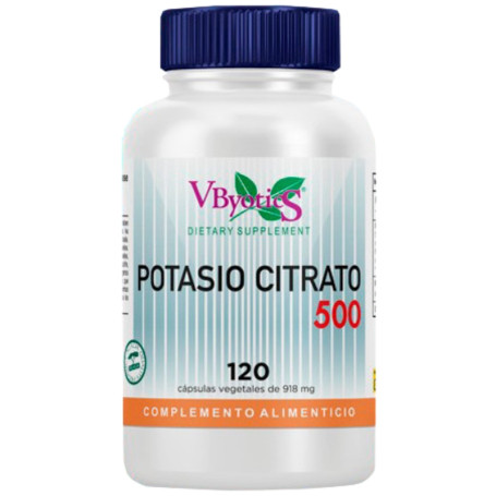 Potasio Citrato 500 120 Cápsulas Vegetales Vbyotics