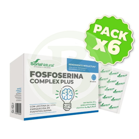 Pack 6x Fosfoserina Complex Plus 28 Sobres Soria Natural