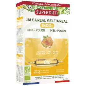 Jalea Real Miel + Polen Bio 1500Mg 20 Ampollas Superdiet