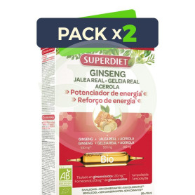 Pack 2x Ginseng Jalea Real Bio 20 Ampollas Superdiet