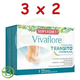 Pack 3x2 Vivaflore Transito 100 Capsulas Superdiet