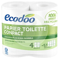 Papel Higiénico Compacto 4 rollos Ecodoo