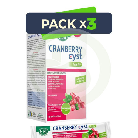 Pack 3x Cranberry Cyst Forte 16 Sobres Esi