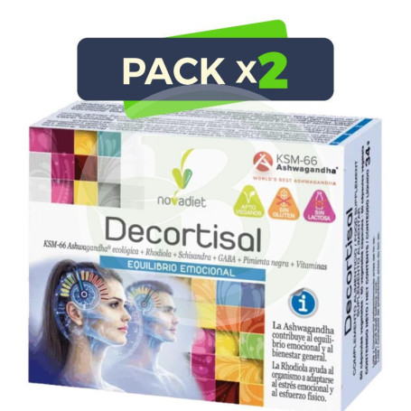 Pack 2x Decortisal 60 Cápsulas Novadiet