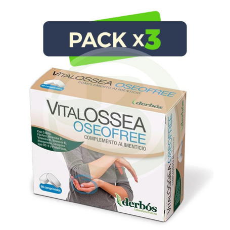 Pack 3x Vitalossea Oseofree 60 Comprimidos Derbos