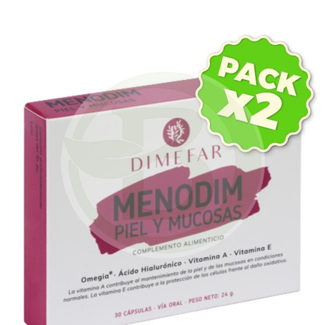 Pack 2x Menodim Piel y Mucosas 30 Cápsulas Dimefar