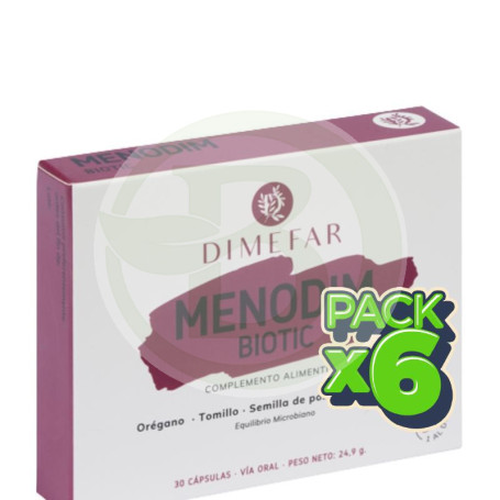 Pack 6x Menodim Biotic 30 Cápsulas Dimefar