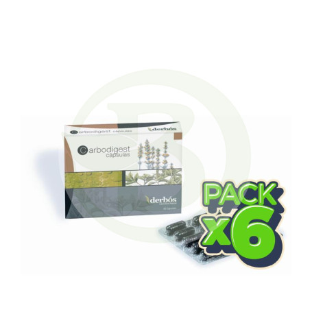 Pack 6x Carbidigest 30 Cápsulas Derbos