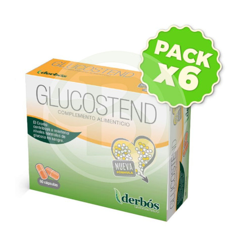Pack 6x Glucostend 60 Cápsulas Derbos