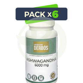 Pack 6x Ashwagandha 6000Mg 30 Cápsulas Vegetales Derbós