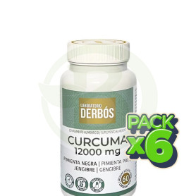 Pack 6x Cúrcuma 12000Mg 60 Cápsulas Vegetales Derbós