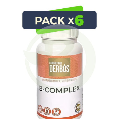 Pack 6x B-Complex 60 Cápsulas Vegetales Derbós
