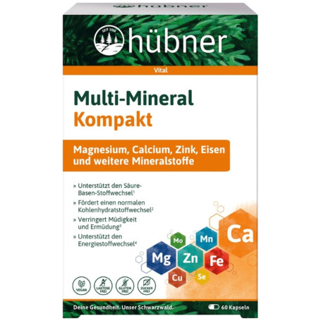 Multi-Mineral Kompakt 60 Cápsulas Hubner
