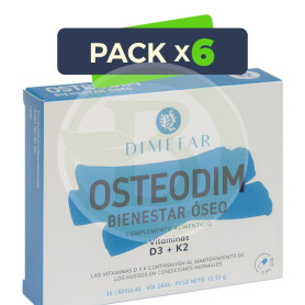 Pack 6x Osteodim 30 Cápsulas Dimefar