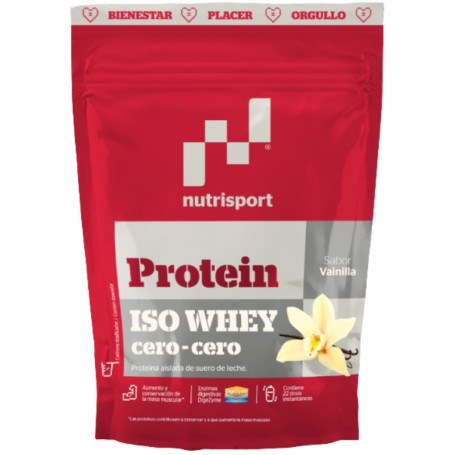 Iso Whey Cero-Cero Sabor Vainilla 450G Nutrisport