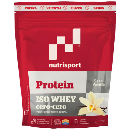 Iso Whey Cero-Cero Sabor Vainilla 1500G Nutrisport