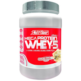Mega Protein Whey +5 Sabor Vainilla 900G Nutrisport