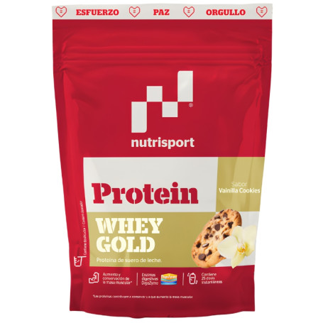 Whey Gold Protein Sabor Vainilla-Cookies 500G Nutrisport
