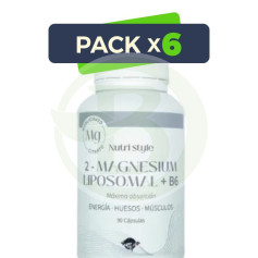 Pack 6x Magnesium 2 Liposomal + B6 90Capsulas Espadiet