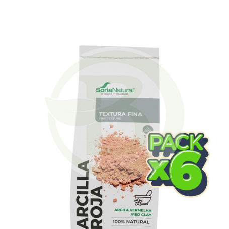 Pack 6x Arcilla Roja Textura Fina 1kg Soria Natural