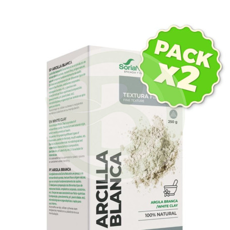 Pack 2x Arcilla Blanca 250Gr. Soria Natural