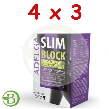 Pack 4x3 Adelgaslim Block Dietmed