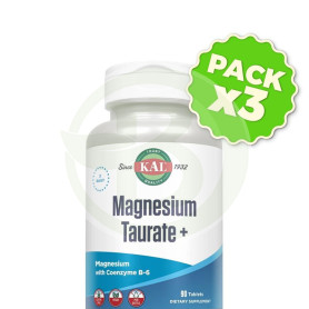 Pack 3x Magnesium Taurate 400Mg + B6 90 Comprimidos Kal