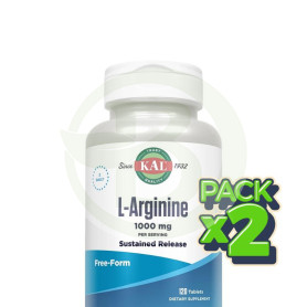 Pack 2x L-Arginine A/R 1000Mg 120 Comprimidos Kal