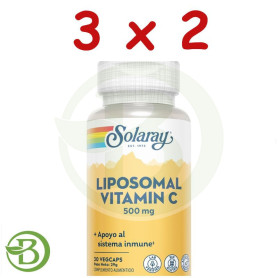 Pack 3x2 Liposomal Vitamin C 500Mg 30 Cápsulas Vegetales Solaray
