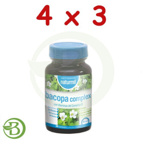 Pack 4x3 Bacopa Complex 60 Comprimidos Naturmil