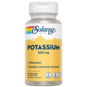 Potasio 500Mg 60 Cápsulas Vegetales Solaray