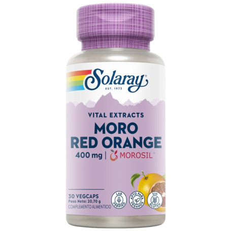 Moro Red Orange 400Mg Morosil 30 Cápsulas Vegetales Solaray