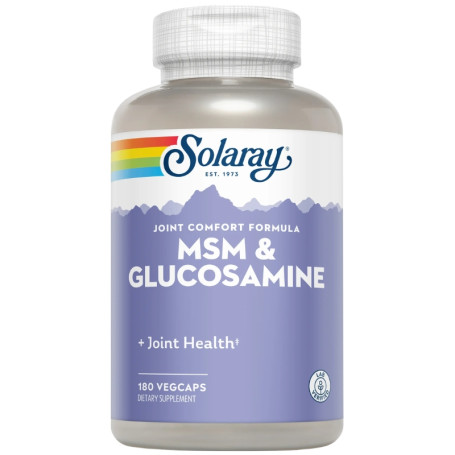 Msm y Glucosamine 180 Cápsulas Vegetales Solaray