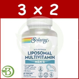 Pack 3x2 Multivitamínico Liposomal para Hombres 60 Cápsulas Solaray