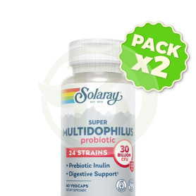Pack 2x Super Multidophilus Probiotic 60 Cápsulas Vegetales Solaray